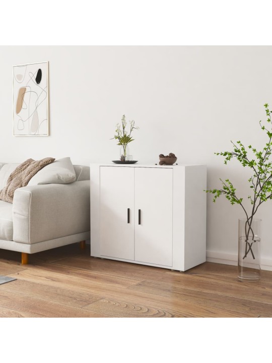 Příborník bílý 80 x 33 x 70 cm kompozitní dřevo