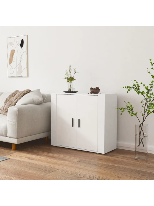 Příborník bílý 80 x 33 x 70 cm kompozitní dřevo