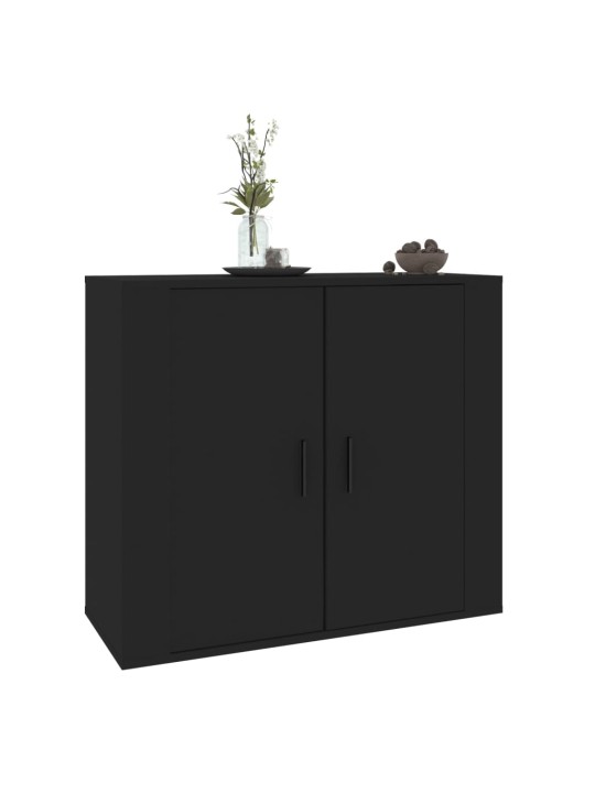 Příborník černý 80x33x70 cm kompozitní dřevo