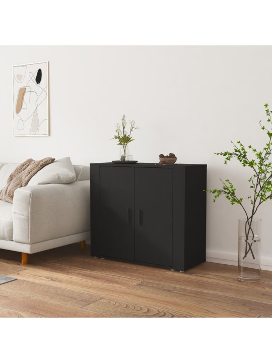 Příborník černý 80x33x70 cm kompozitní dřevo