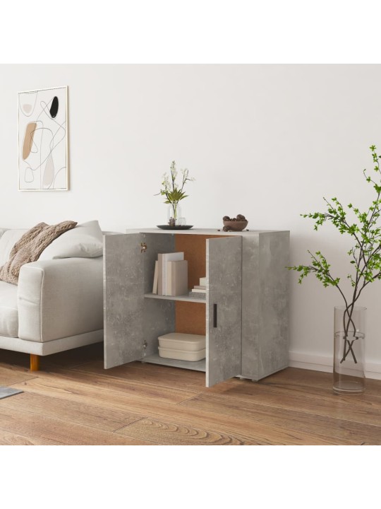 Příborník betonově šedý 80x33x70 cm kompozitní dřevo