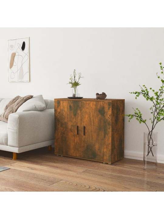 Příborník kouřový dub 80x33x70 cm kompozitní dřevo