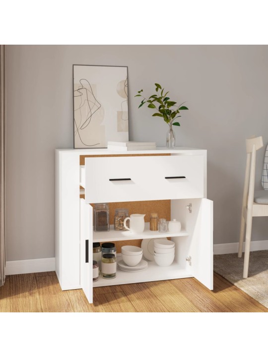 Příborník bílý 80 x 33 x 70 cm kompozitní dřevo