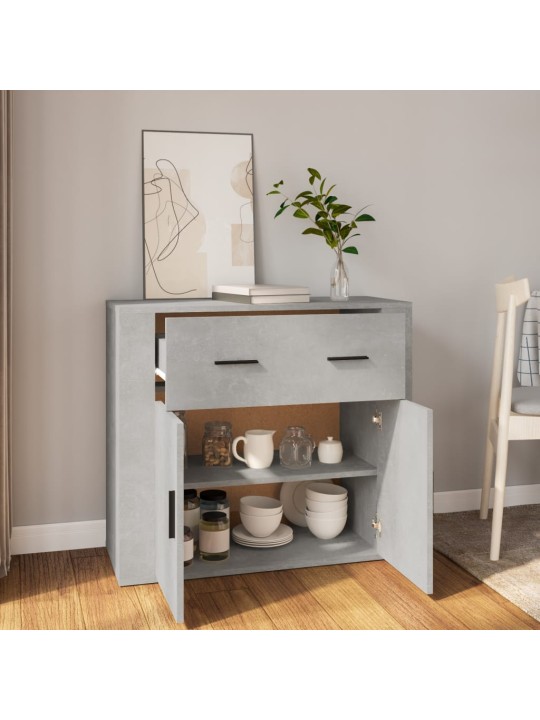 Příborník betonově šedý 80x33x70 cm kompozitní dřevo