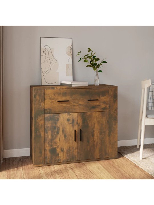 Příborník kouřový dub 80x33x70 cm kompozitní dřevo