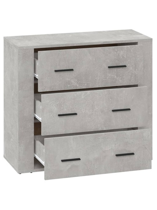 Příborník betonově šedý 80x33x70 cm kompozitní dřevo