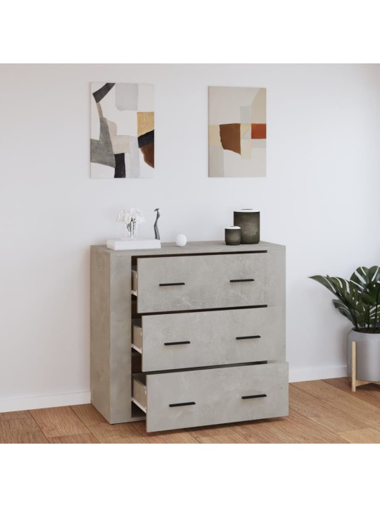 Příborník betonově šedý 80x33x70 cm kompozitní dřevo