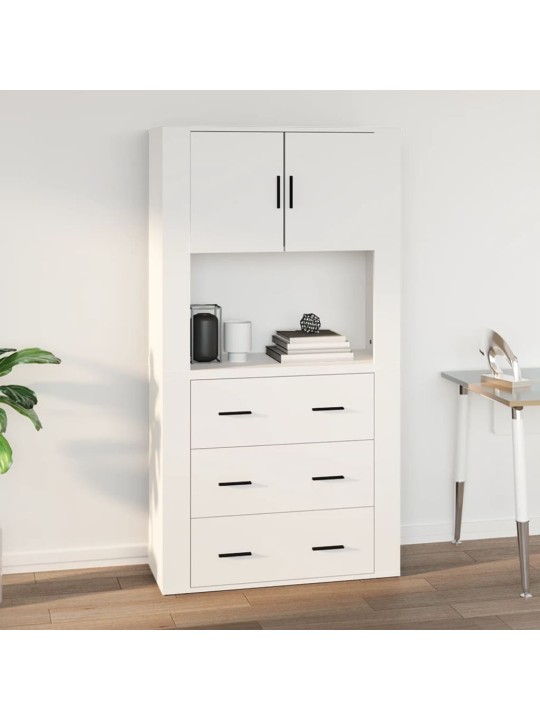 Nástěnná skříňka bílá 80x33x80 cm kompozitní dřevo