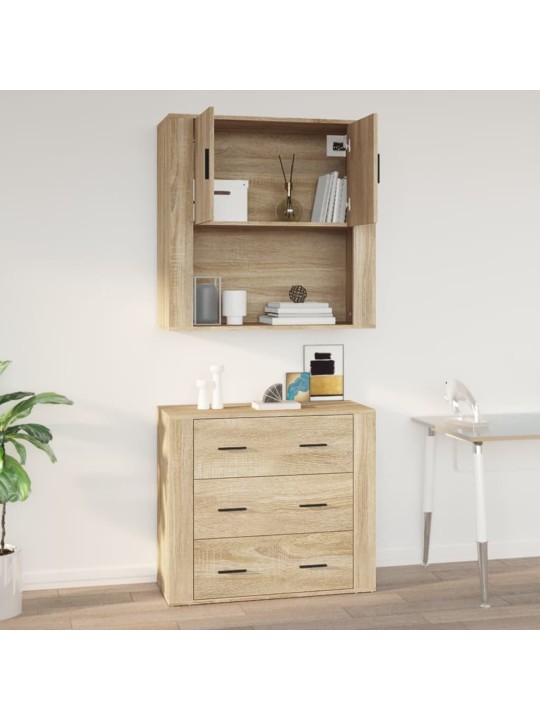 Nástěnná skříňka dub sonoma 80 x 30 x 80 cm kompozitní dřevo