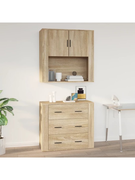Nástěnná skříňka dub sonoma 80 x 30 x 80 cm kompozitní dřevo