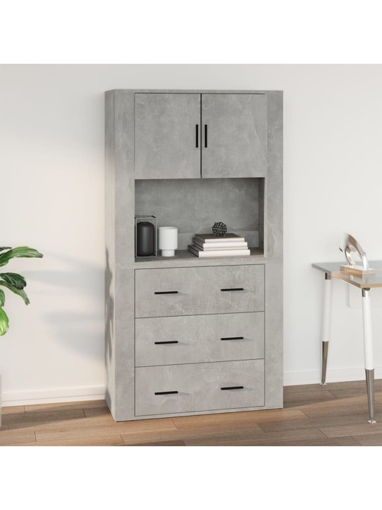 Nástěnná skříňka betonově šedá 80 x 33 x 80 cm kompozitní dřevo