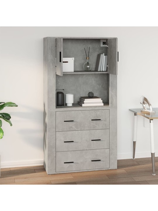 Nástěnná skříňka betonově šedá 80 x 33 x 80 cm kompozitní dřevo
