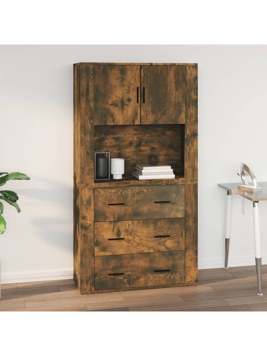 Nástěnná skříňka kouřový dub 80x33x80 cm kompozitní dřevo