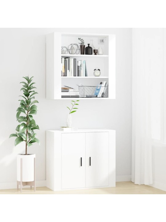 Nástěnná skříňka bílá 80x33x80 cm kompozitní dřevo