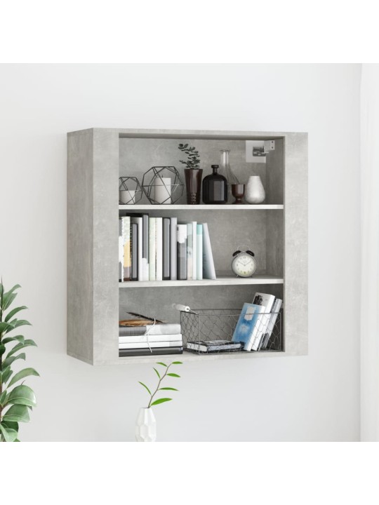 Nástěnná skříňka betonově šedá 80 x 33 x 80 cm kompozitní dřevo