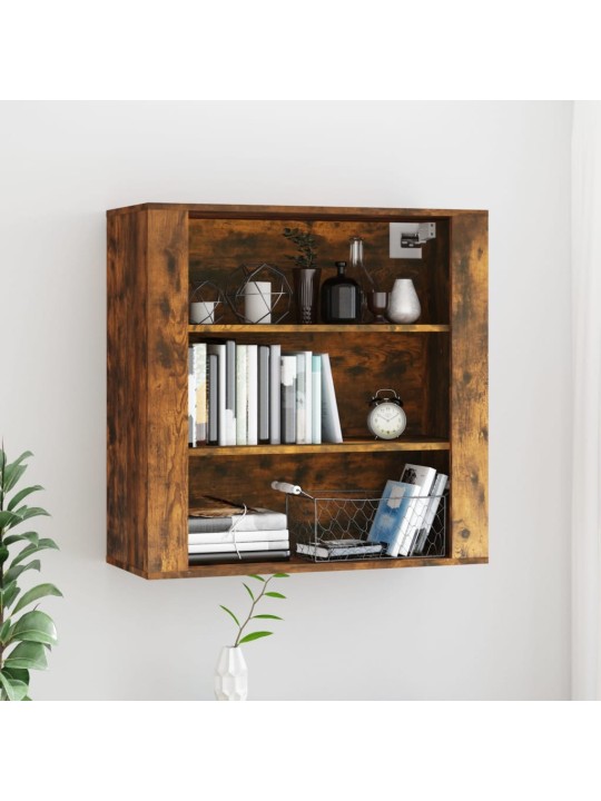 Nástěnná skříňka kouřový dub 80x33x80 cm kompozitní dřevo