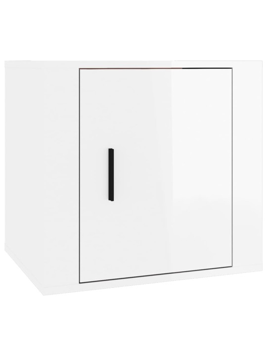 Noční stolek bílý s vysokým leskem 50 x 39 x 47 cm