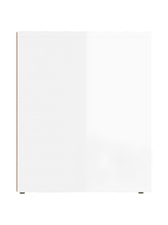 Noční stolek bílý s vysokým leskem 50 x 39 x 47 cm