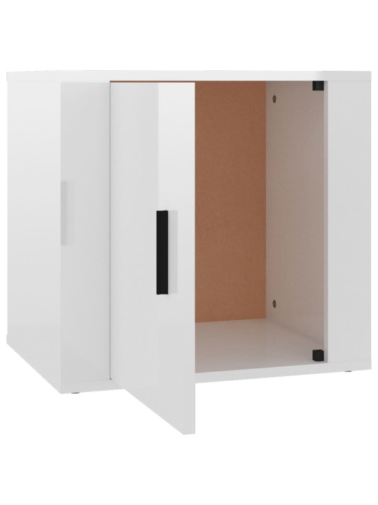 Noční stolky 2 ks bílé s vysokým leskem 50 x 39 x 47 cm