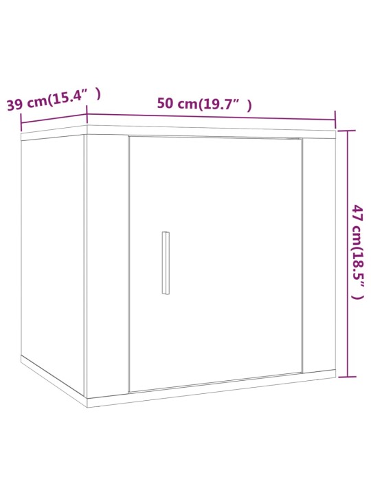 Noční stolky 2 ks bílé s vysokým leskem 50 x 39 x 47 cm