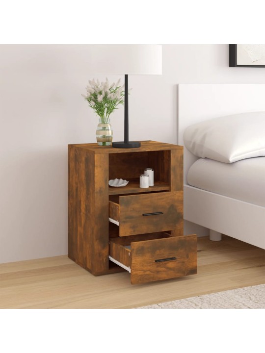 Noční stolek kouřový dub 50x36x60 cm kompozitní dřevo