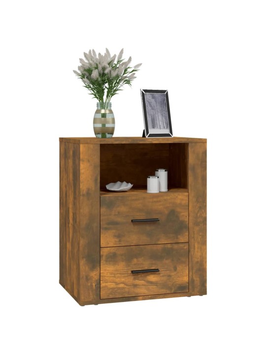 Noční stolek kouřový dub 50x36x60 cm kompozitní dřevo