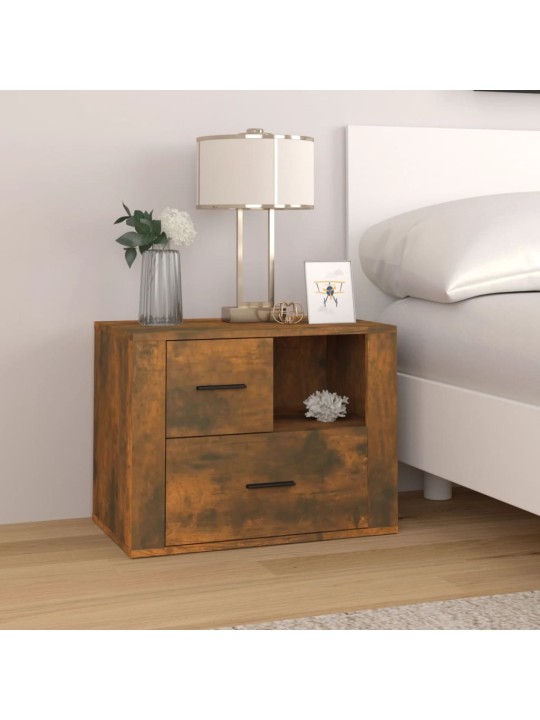Noční stolek kouřový dub 60x36x45 cm kompozitní dřevo