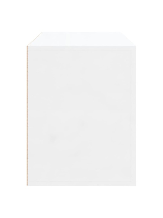 Botník bílý s vysokým leskem 80 x 35 x 45 cm kompozitní dřevo
