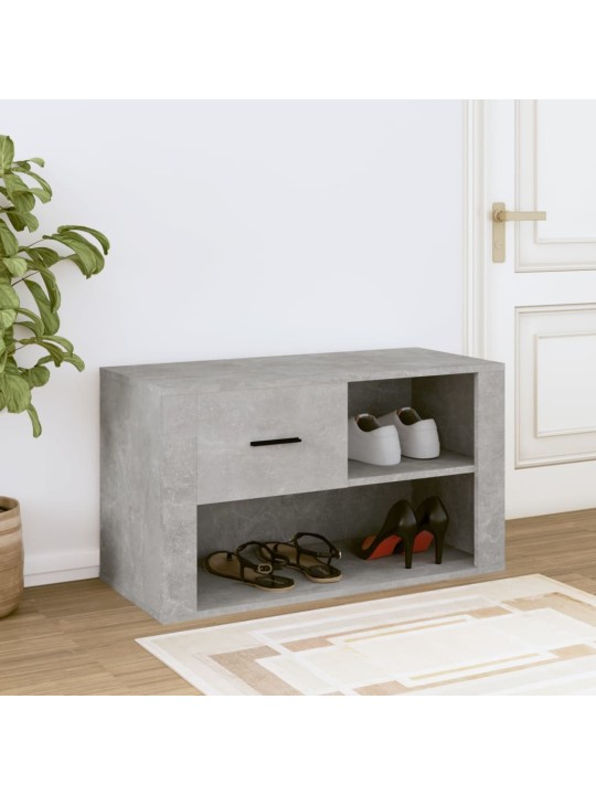 Botník betonově šedý 80 x 35 x 45 cm kompozitní dřevo
