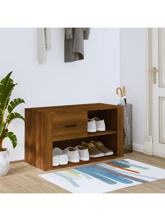 Botník hnědý dub 80x35x45 cm kompozitní dřevo