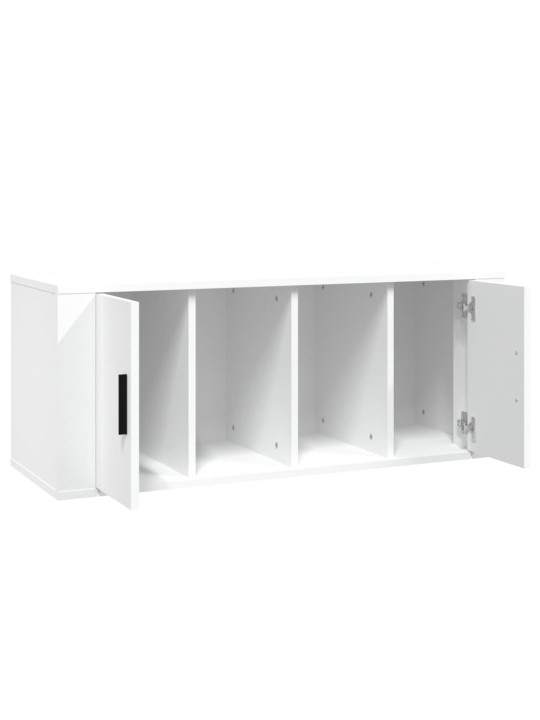 TV skříňka bílá 100 x 35 x 40 cm kompozitní dřevo
