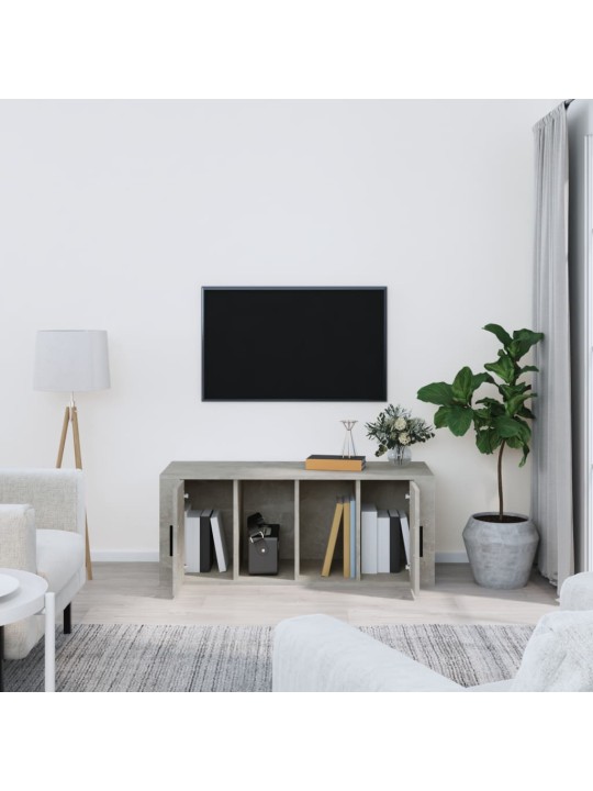 TV skříňka betonově šedá 100x35x40 cm kompozitní dřevo