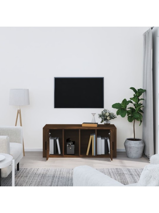 TV skříňka hnědý dub 100 x 35 x 40 cm kompozitní dřevo
