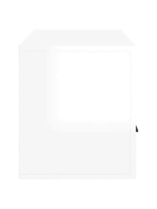 TV skříňka lesklá bílá 100x35x40 cm kompozitní dřevo