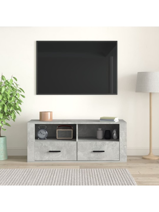 TV skříňka betonově šedá 100x35x40 cm kompozitní dřevo