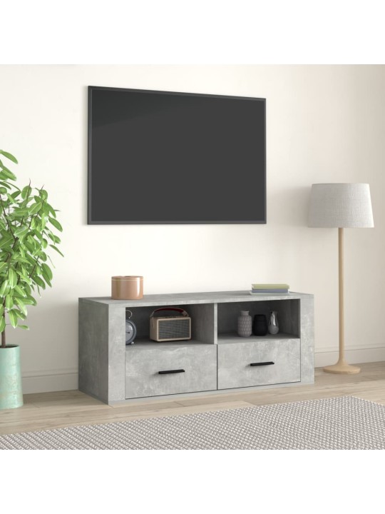 TV skříňka betonově šedá 100x35x40 cm kompozitní dřevo