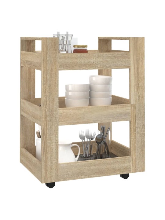 Kuchyňský vozík dub sonoma 60 x 45 x 80 cm kompozitní dřevo