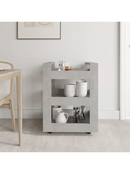 Kuchyňský vozík betonově šedá 60 x 45 x 80 cm kompozitní dřevo