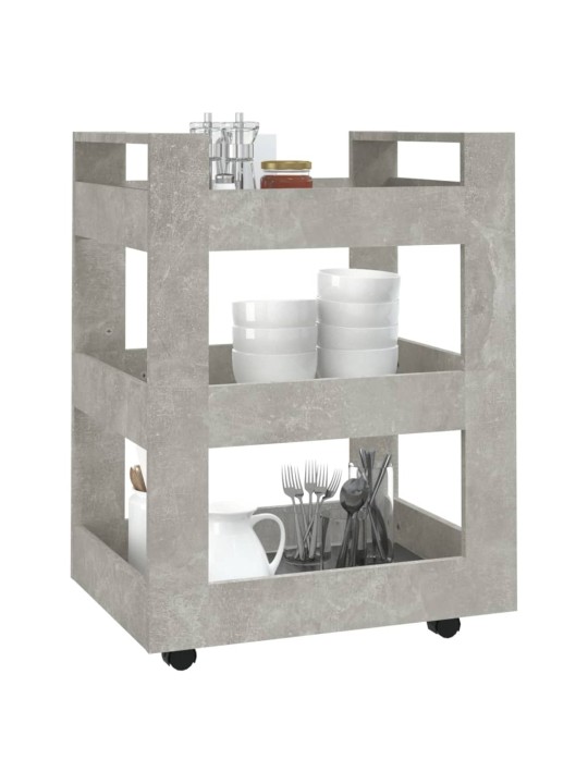 Kuchyňský vozík betonově šedá 60 x 45 x 80 cm kompozitní dřevo