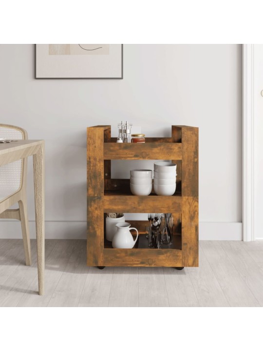 Kuchyňský vozík kouřový dub 60 x 45 x 80 cm kompozitní dřevo