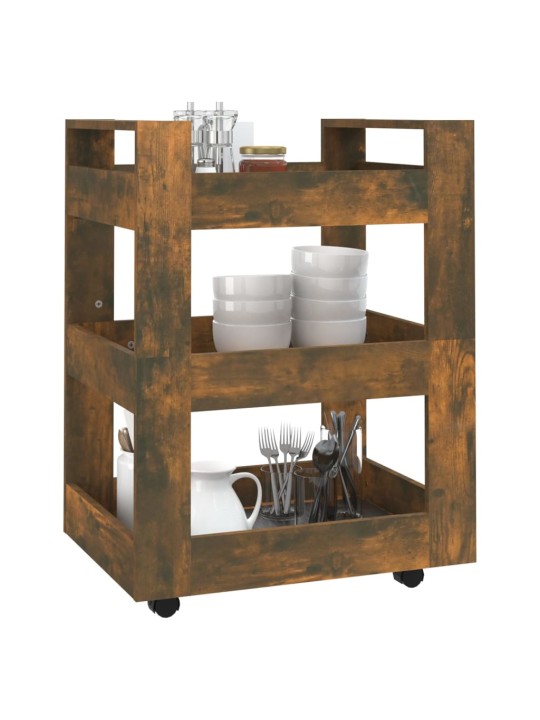 Kuchyňský vozík kouřový dub 60 x 45 x 80 cm kompozitní dřevo