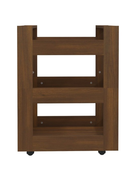 Kuchyňský vozík hnědý dub 60 x 45 x 80 cm kompozitní dřevo