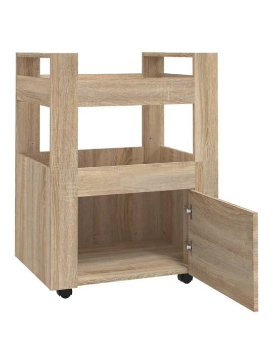 Kuchyňský vozík dub sonoma 60 x 45 x 80 cm kompozitní dřevo