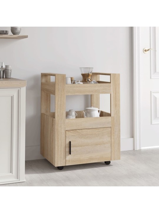 Kuchyňský vozík dub sonoma 60 x 45 x 80 cm kompozitní dřevo