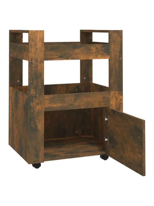 Kuchyňský vozík kouřový dub 60 x 45 x 80 cm kompozitní dřevo