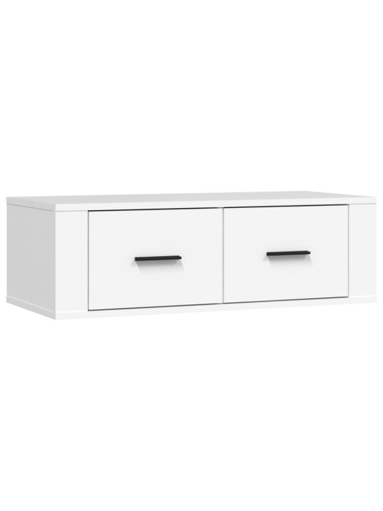 Závěsná TV skříňka bílá 80 x 36 x 25 cm kompozitní dřevo
