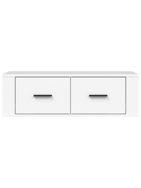 Závěsná TV skříňka bílá 80 x 36 x 25 cm kompozitní dřevo