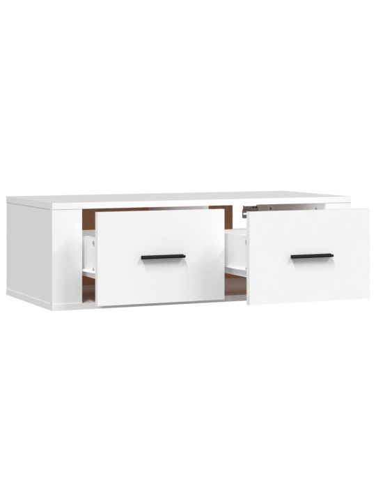 Závěsná TV skříňka bílá 80 x 36 x 25 cm kompozitní dřevo