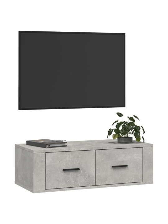 Závěsná TV skříňka betonově šedá 80x36x25 cm kompozitní dřevo