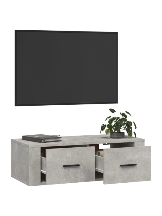 Závěsná TV skříňka betonově šedá 80x36x25 cm kompozitní dřevo